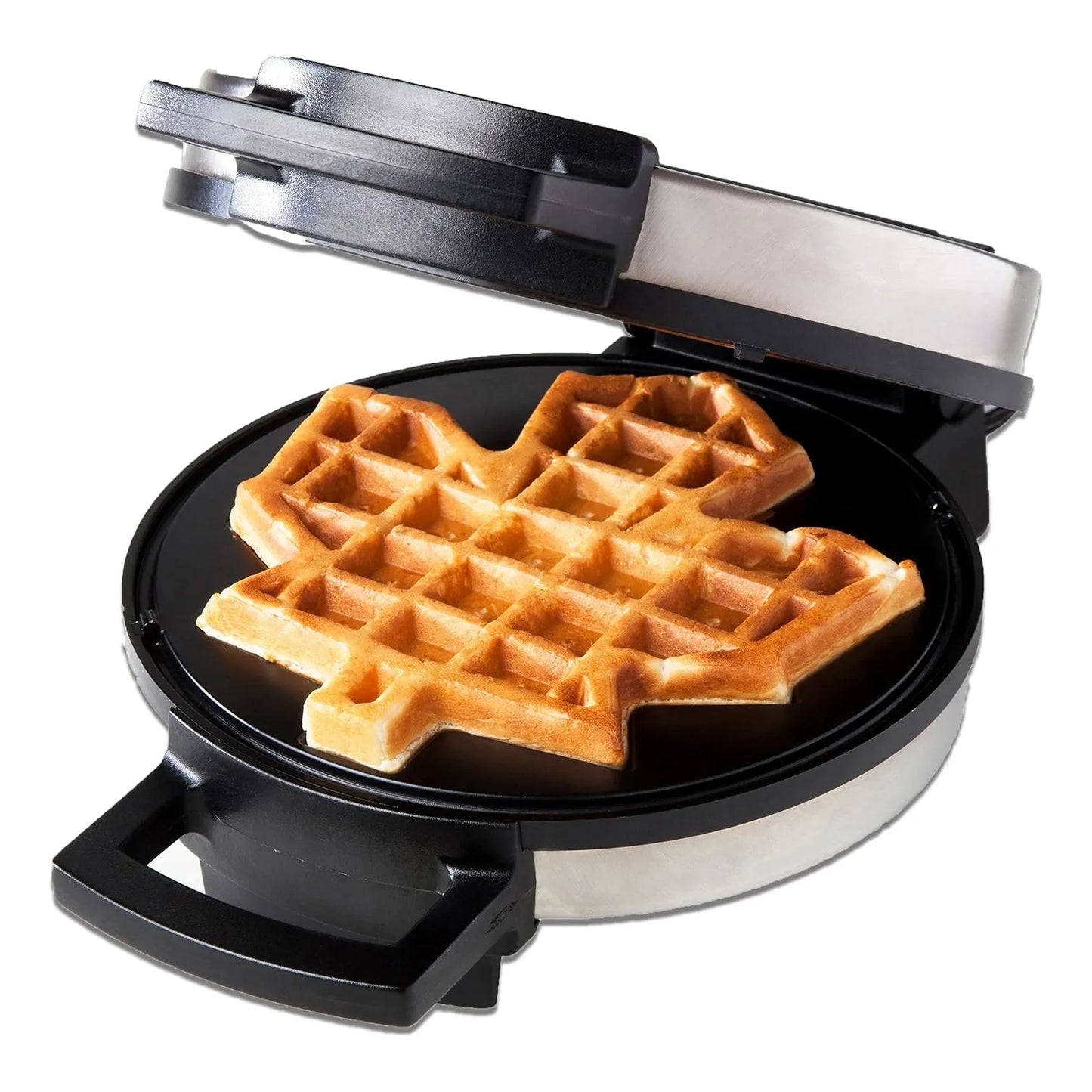 Máquina Gofres Belga Hoja De Arce Canadiense Plancha Antiadherente 800W