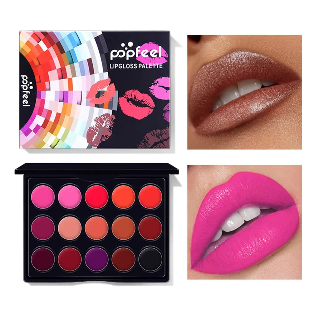 Kit De Maquillaje Completo Con Brochas Sombras Y Brillo Labial Todo En Uno