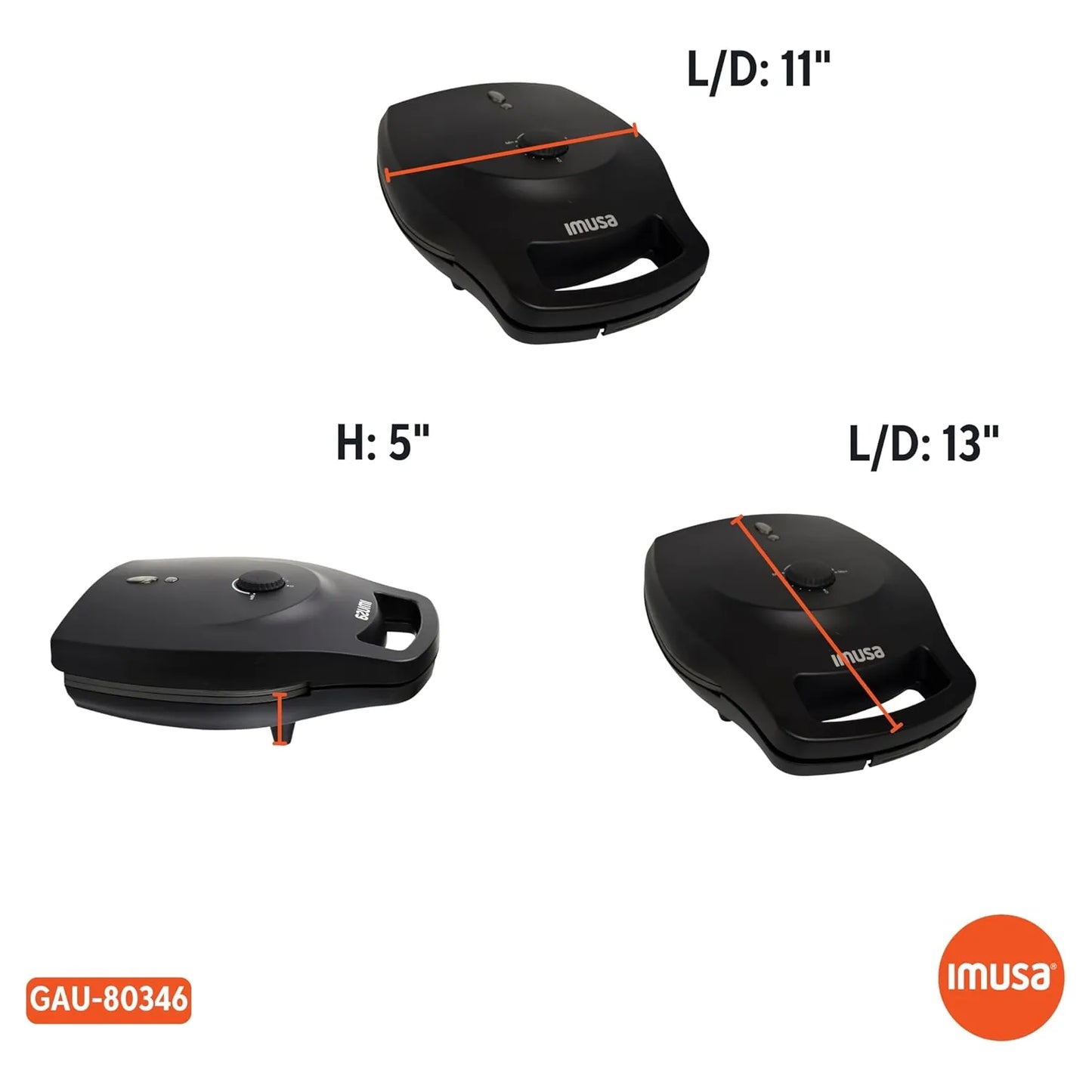 Maquina Electrica Para Arepas 6 Ranuras Antiadherentes Control Temperatura Imusa