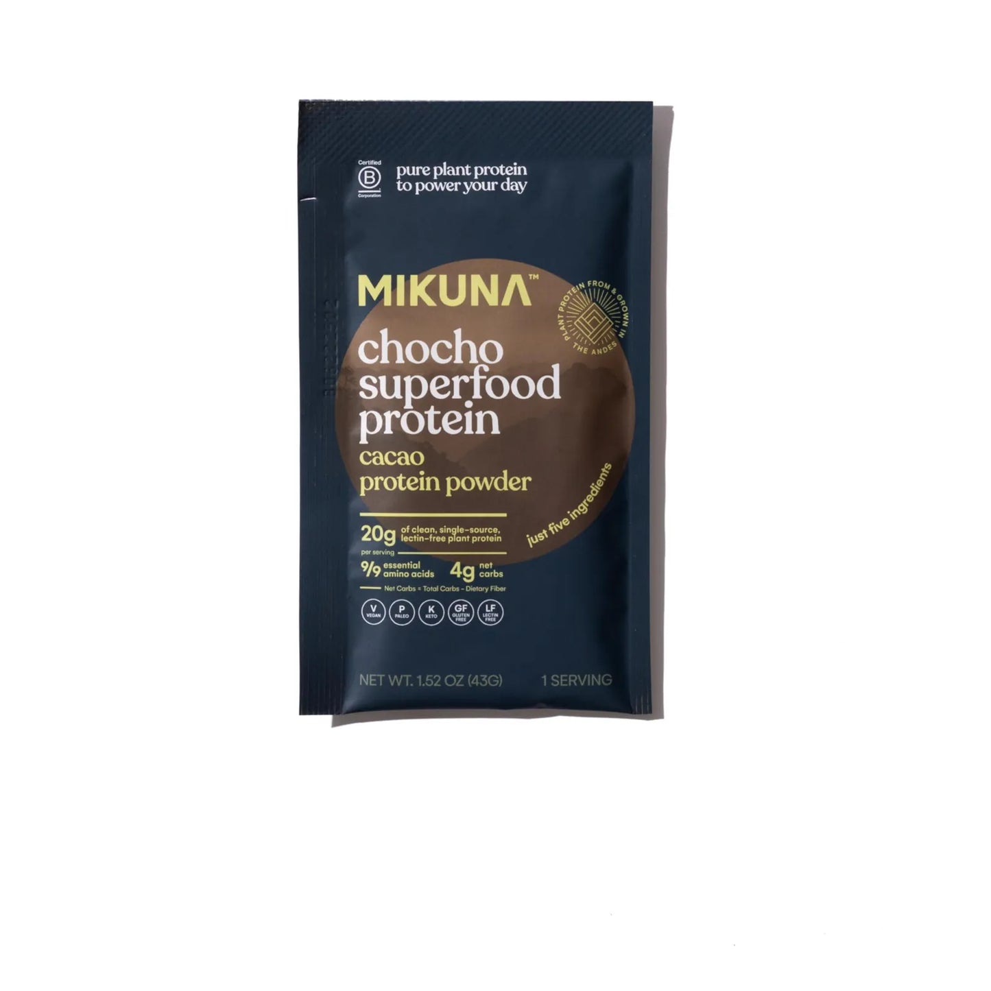 Proteína De Chocho Vegana Sabor Cacao 8 Porciones Sin Gluten Ni Carbohidratos