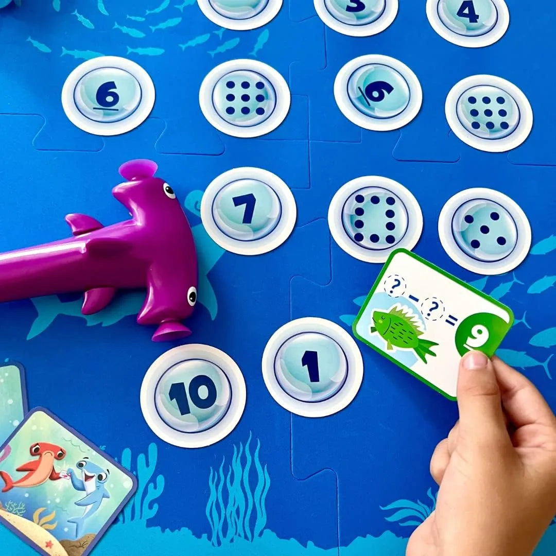 Hand2mind Hammerhead Number Hunt Juego De Matematicas Suma Y Resta Para Niños 5-7 Años