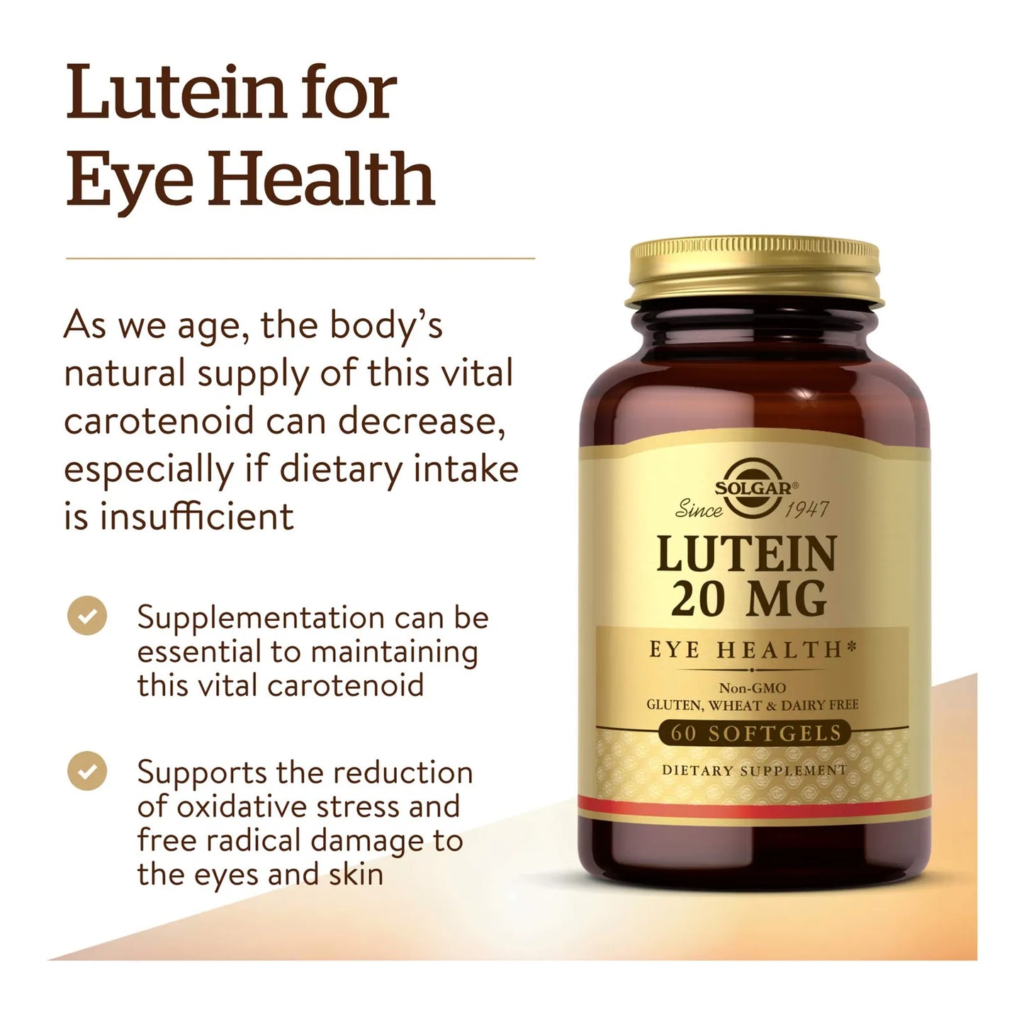 Luteína 20 Mg 60 Cápsulas Blandas Protege Ojos Filtra Luz Azul