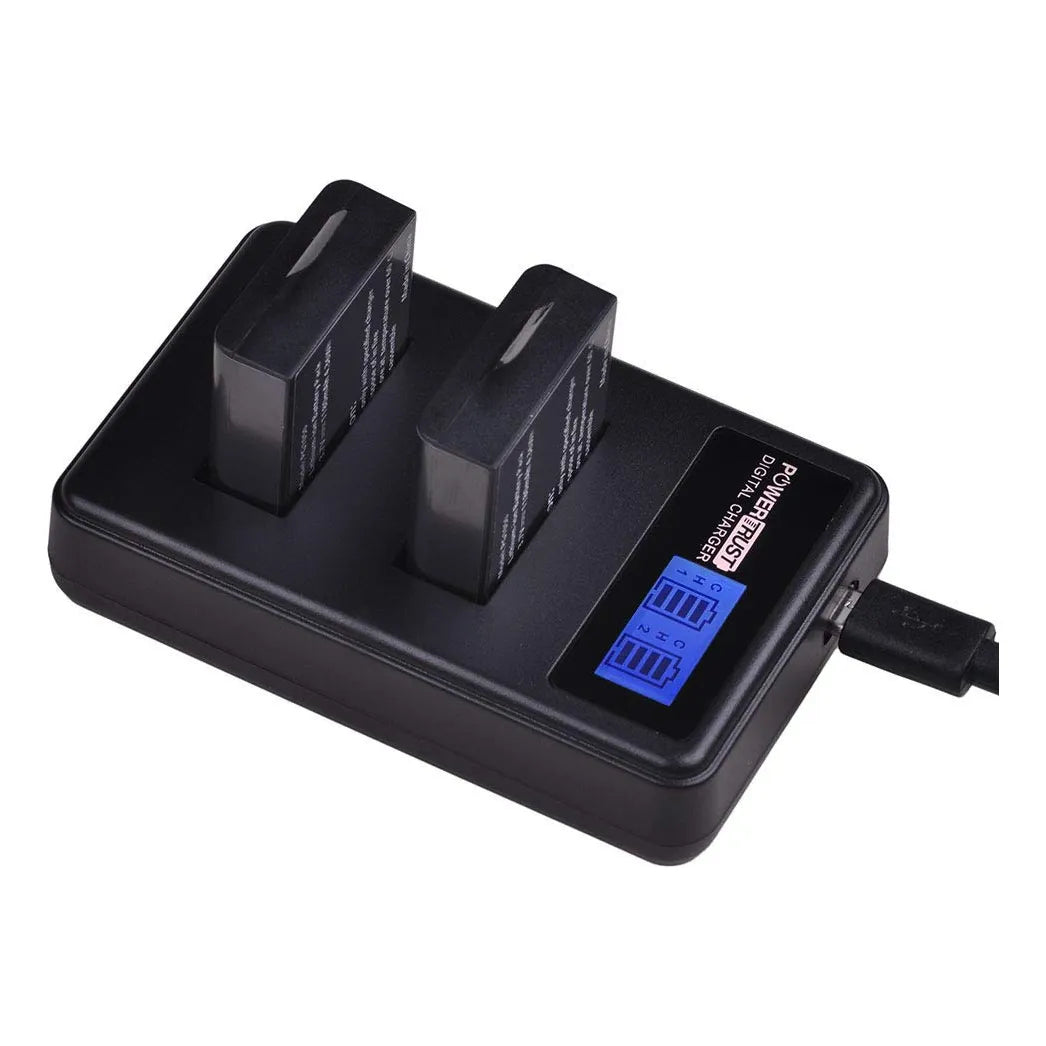 Paquete 3 Baterías PG1050 Y Cargador LCD Doble USB Para Cámaras Deportivas