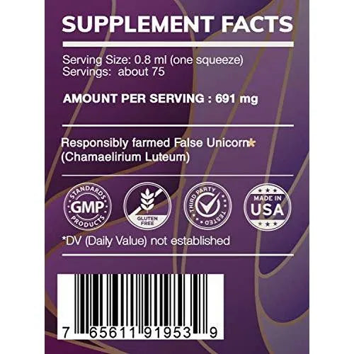 Tintura De Extracto De Hierbas Concentrado De Unicornio Falso Chamaelirium Luteum 100 Natural Sin Alcohol 2 Onzas