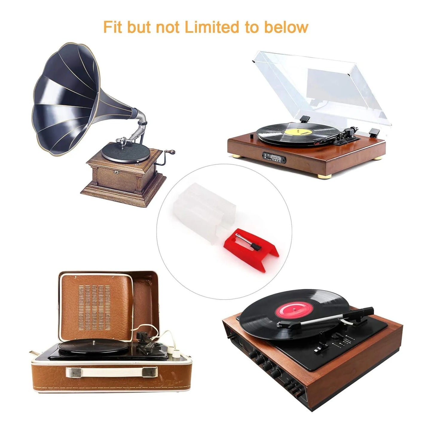 Agujas Repuesto Tocadiscos Vinilo LP Diamantadas Hadwoer 2 Unidades Sonido Premium