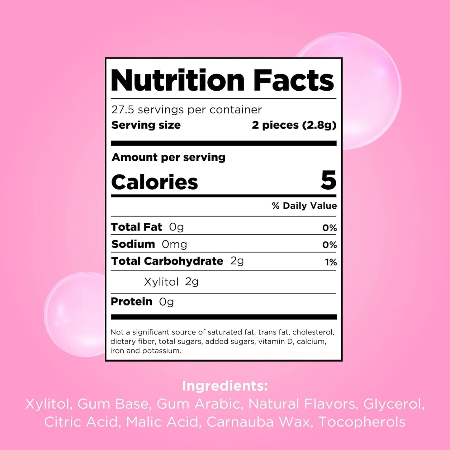 Chicles Veganos Frutales 100% Xilitol Sin Azúcar 330g Somos Importaciones Gold
