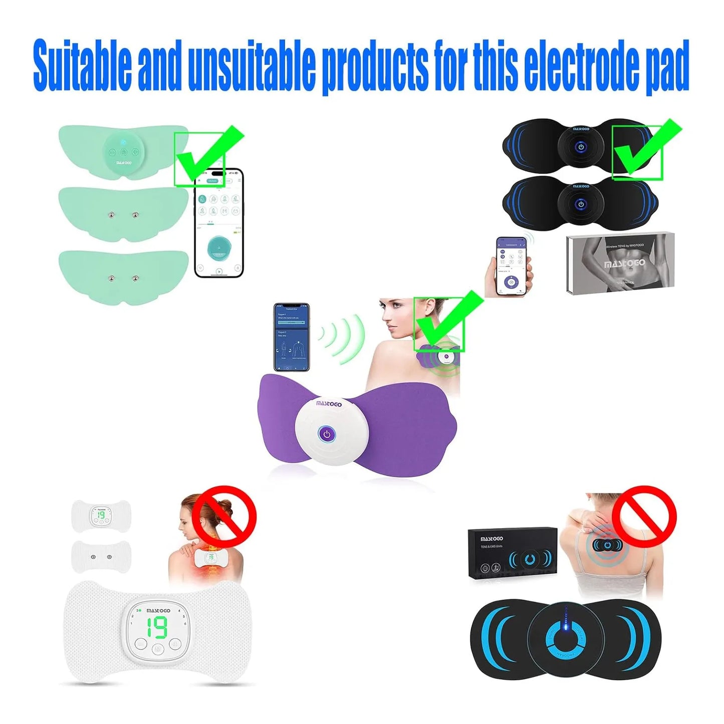 Masajeador Electroterapia Inalambrico Alivia Dolor Muscular Confortable