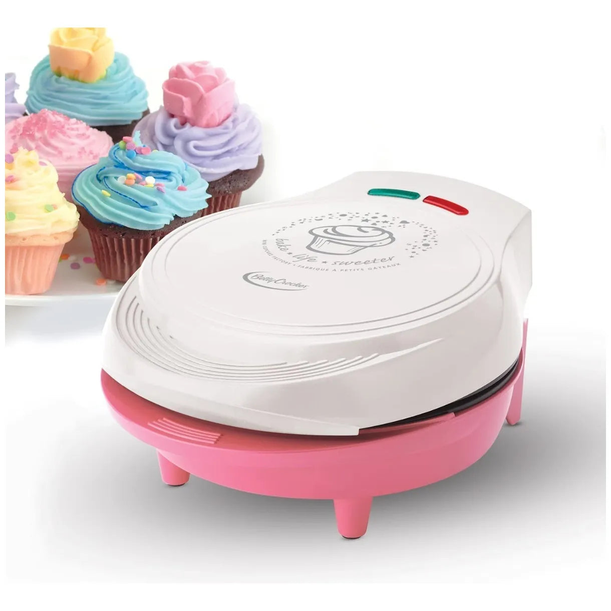 Máquina De Cupcakes Betty Crocker BC-2930CRT Rosa 7 Unidades Rápido Y Fácil