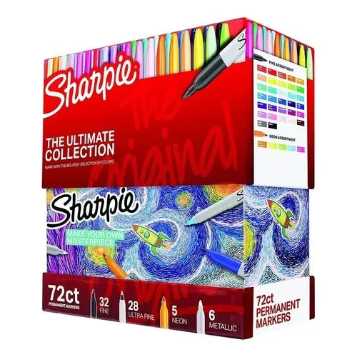 Sharpie X72 Marcadores Punta Fina Y Ultrafina Bunny Toys Set De 72 Unidades Colores Neón Y Metálicos