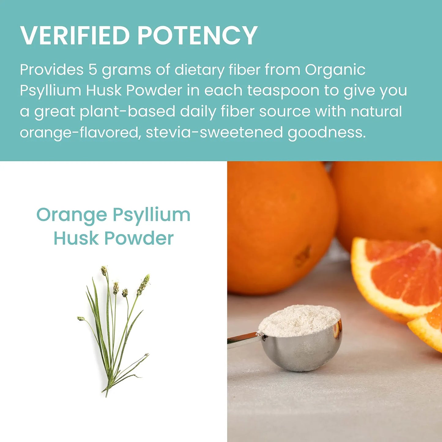 Polvo De Cáscara De Psyllium Naranja Fibra Diaria 340 G Suplemento Digestivo Vegano