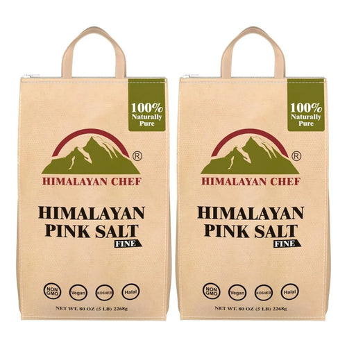 Sal Himalaya Fina 5 Kg Pack Doble Pura Y Natural Con Minerales Esenciales