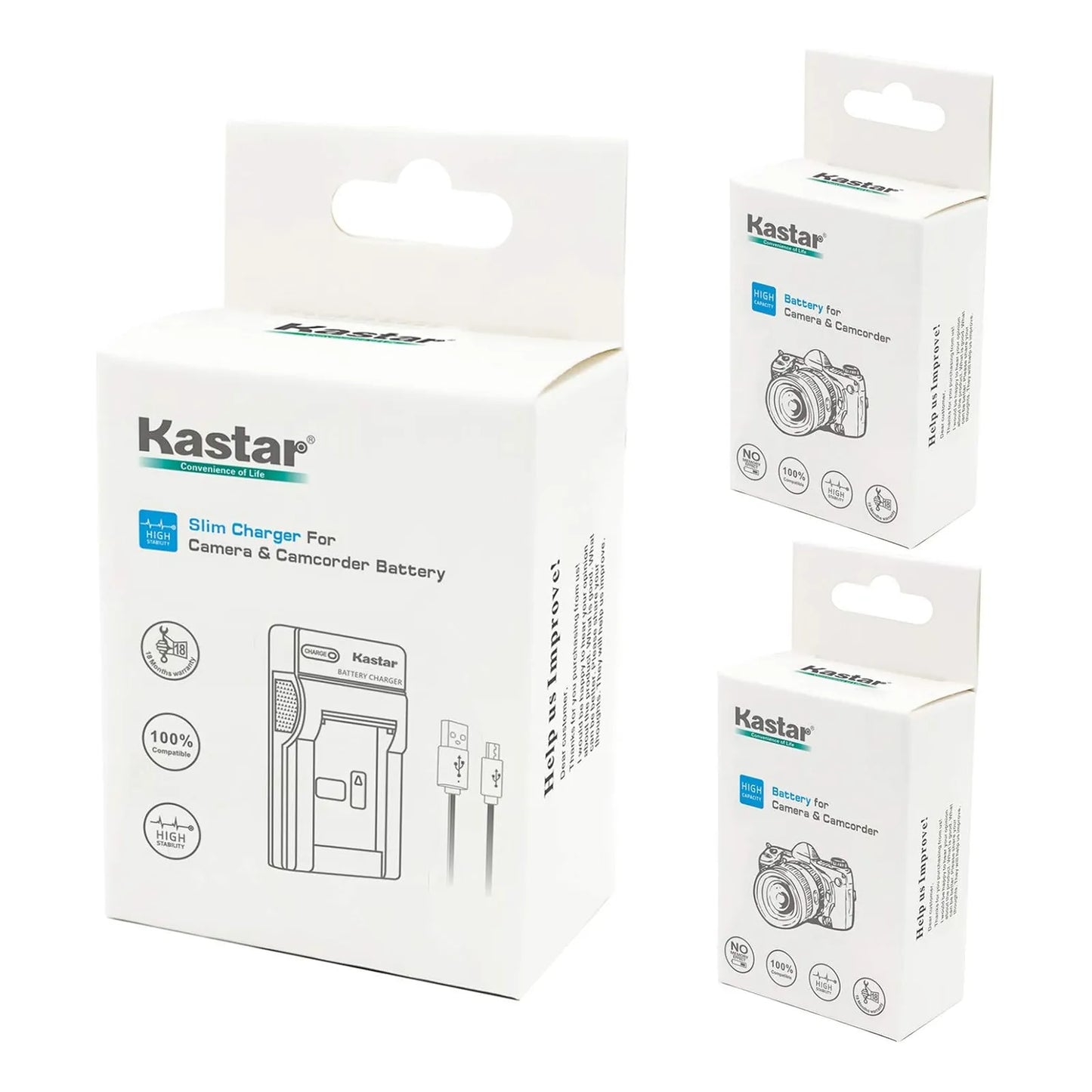 Bateria Recargable Dual Y Cargador Usb Compacto Kastar Para Camaras Kodak Ricoh