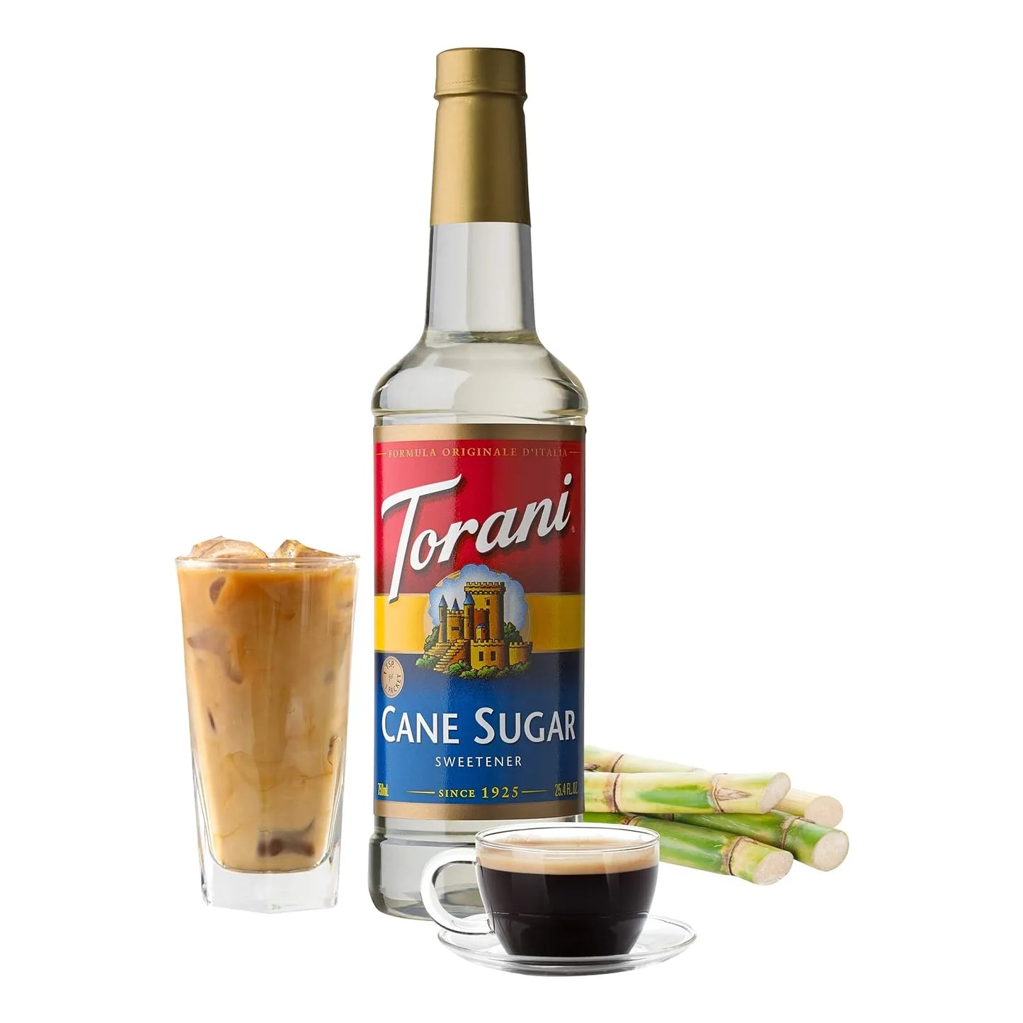 Jarabe De Caña De Azúcar Torani 720 Ml Paquete De 4 Sabor Natural Y Versátil