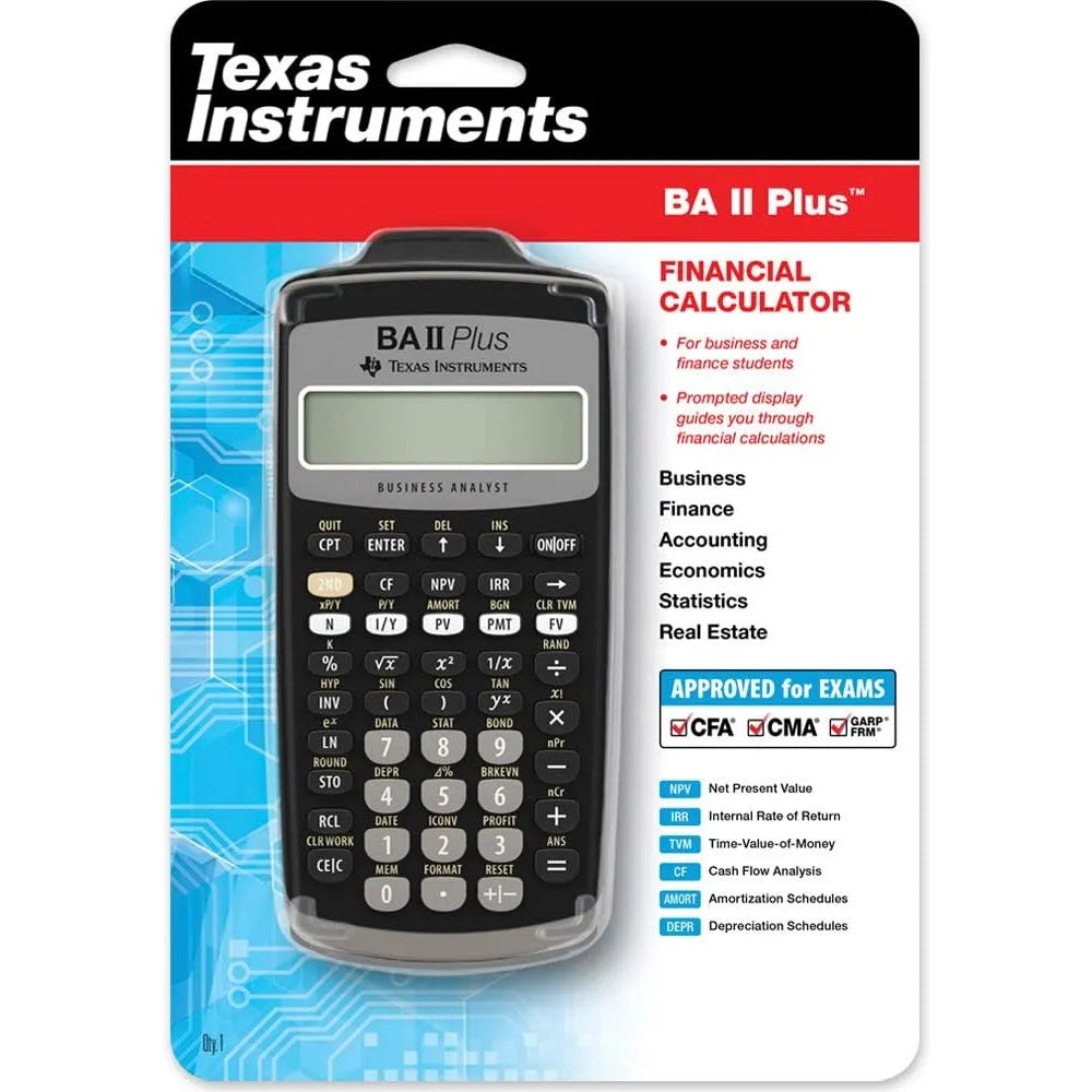 Calculadora Financiera Texas Instruments BA II Plus Profesional NPV IRR