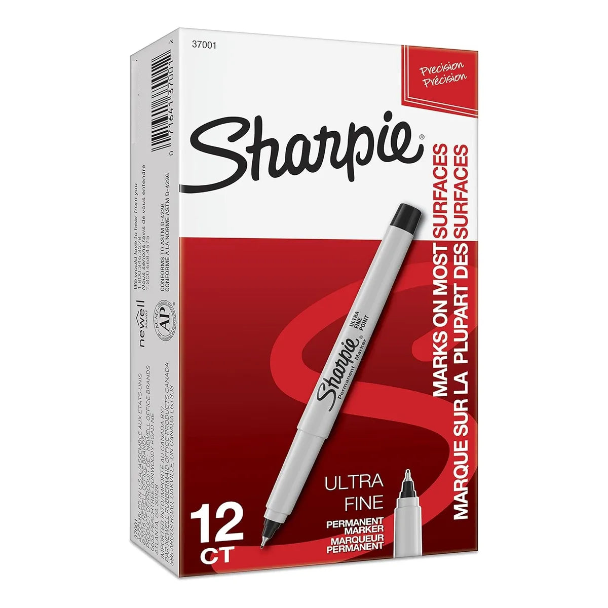 Sharpie Punta Ultrafina Marcadores Permanentes X 12 Und Precisión Y Durabilidad