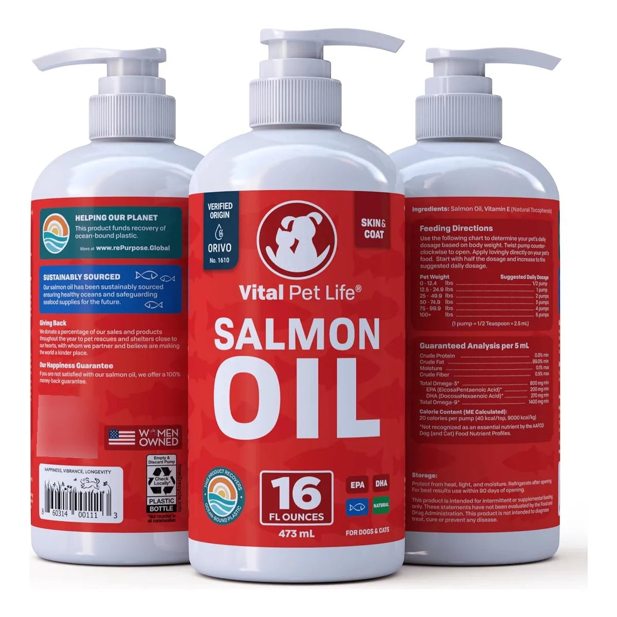 Aceite De Salmon Natural Para Mascotas Omega 3 Epa Dha Piel Y Articulaciones