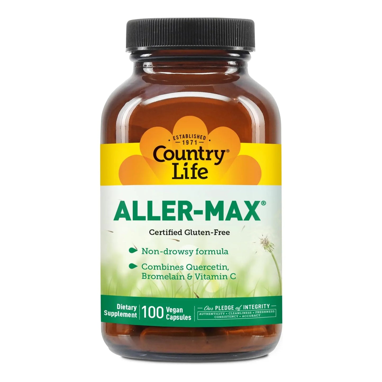 Aller Max Quercetina Bromelina Vitamina C Cápsulas Vegetarianas 100 Unidades