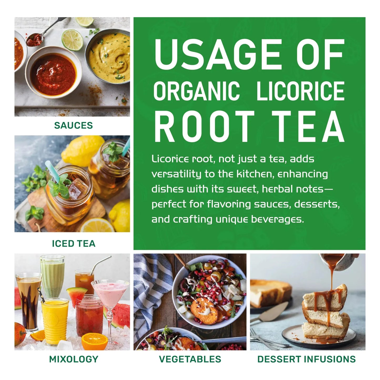 Té Orgánico De Raíz De Regaliz A Granel 450g Dulce Natural USDA