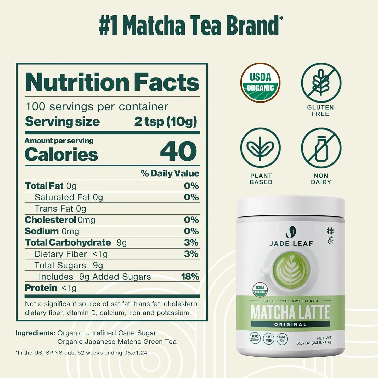 Polvo De Té Verde Matcha Latte Orgánico Premium Japonés 1 Kg Importado