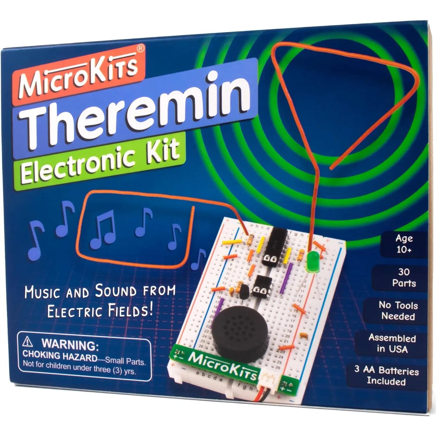 Microkits Theremin Kit De Electrónica Educativo STEAM Para Crear Música Sin Contacto