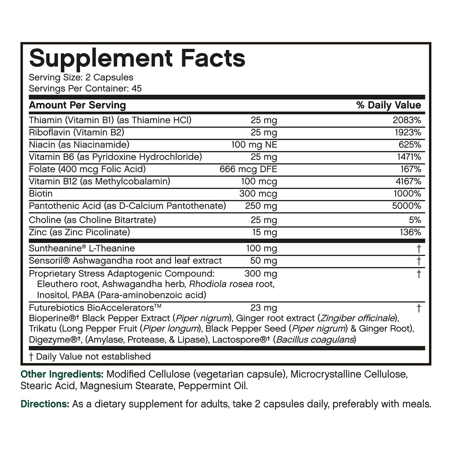 StressAssist L Teanina Ashwagandha Y Rhodiola Rosea Stress Complex 90 Capsulas