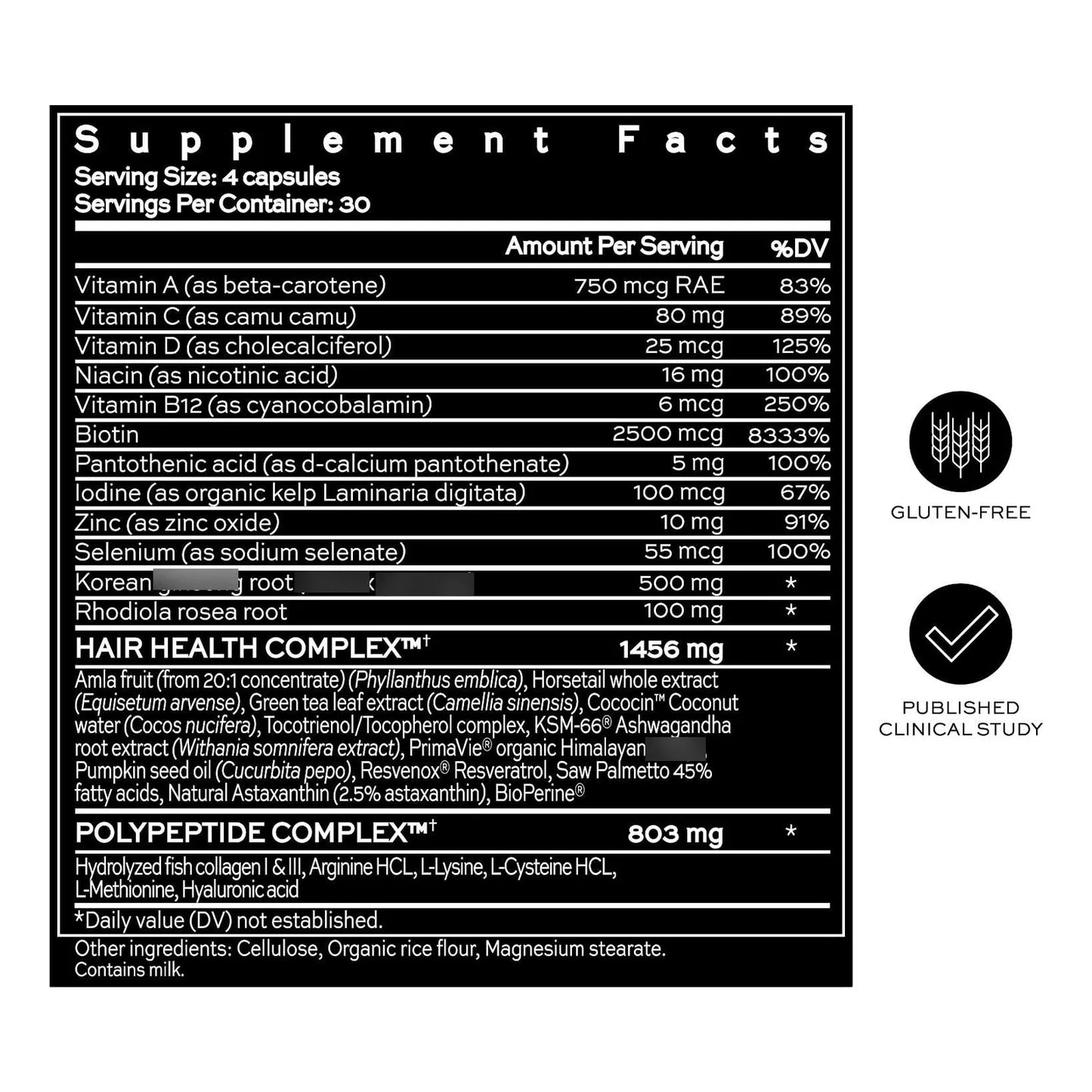 DeeplyRooted Suplemento Capilar Con Colágeno Y Biotina Para Cabello Fuerte Y Saludable