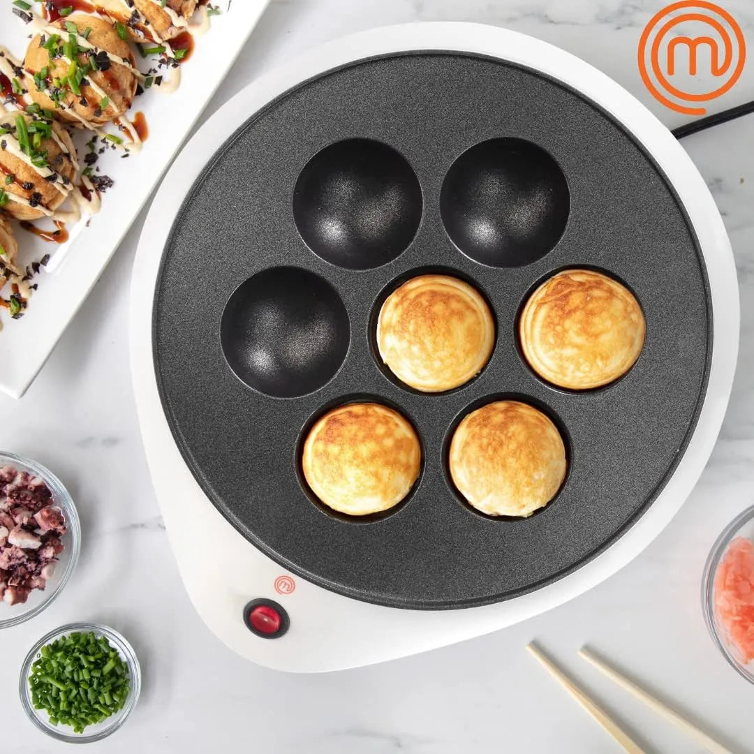 MasterChef Electric Ebelskiver Maker Takoyaki Aebleskivers Cocina Facil