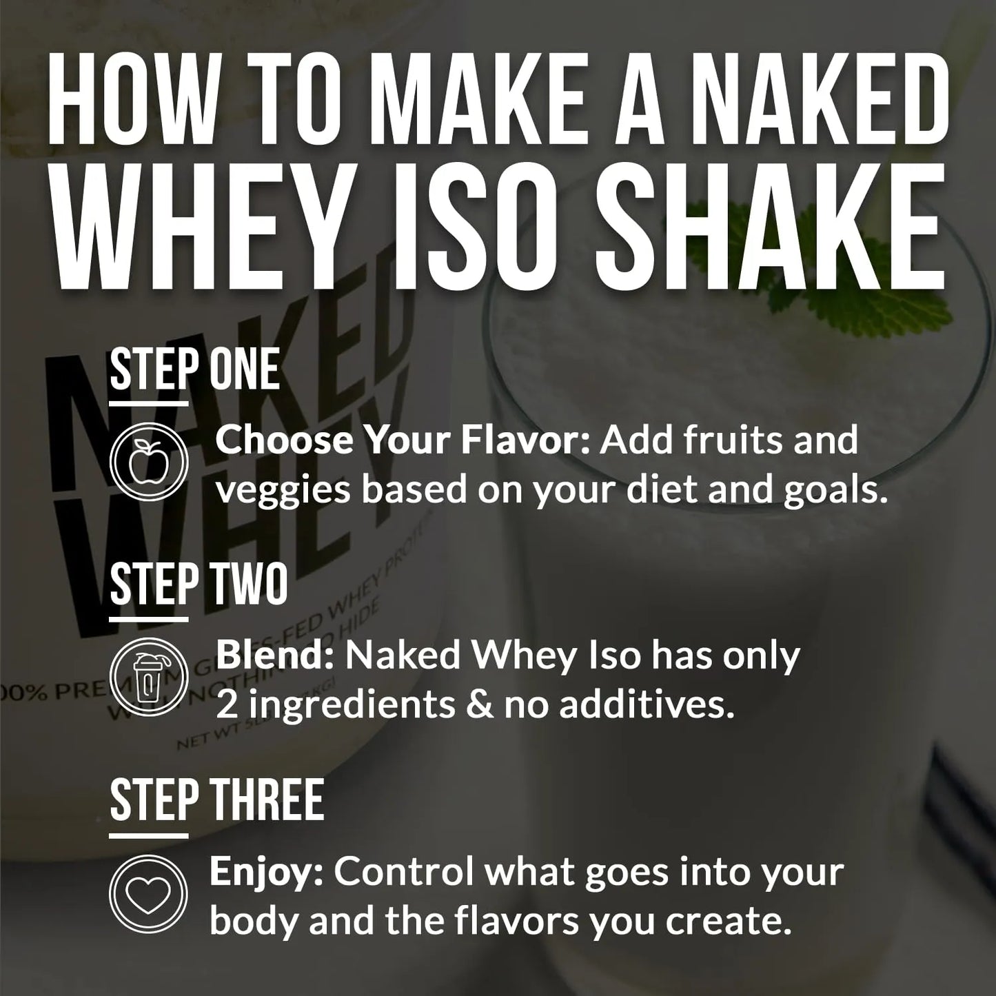 Naked Whey Proteina Aislada De Suero Alimentada Con Pasto Sin Sabor 28 Porciones