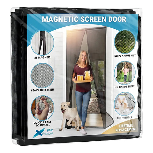 Mosquitero Para Puerta Flux Phenom Malla Retractil Corrediza Con Cierre Magnetico