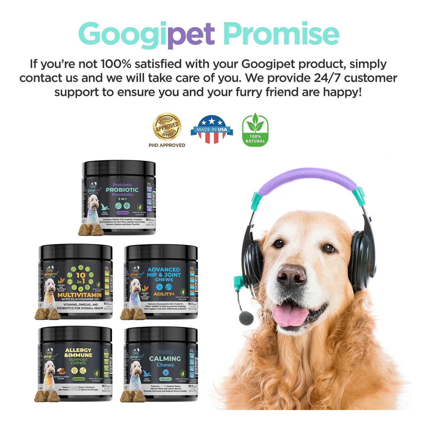 Probióticos Masticables Googipet Para Perros Salud Digestiva Y Piel
