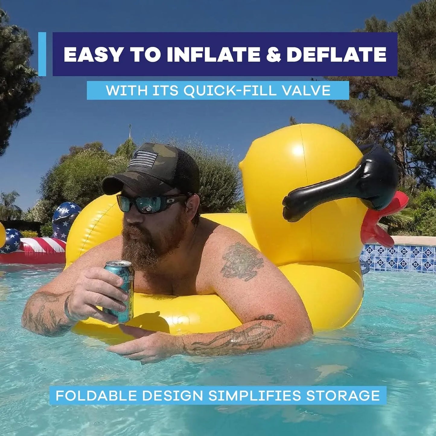 Anillo Infantil Derby Duck Flotador Inflable Para Piscina Y Playa Pack De 3