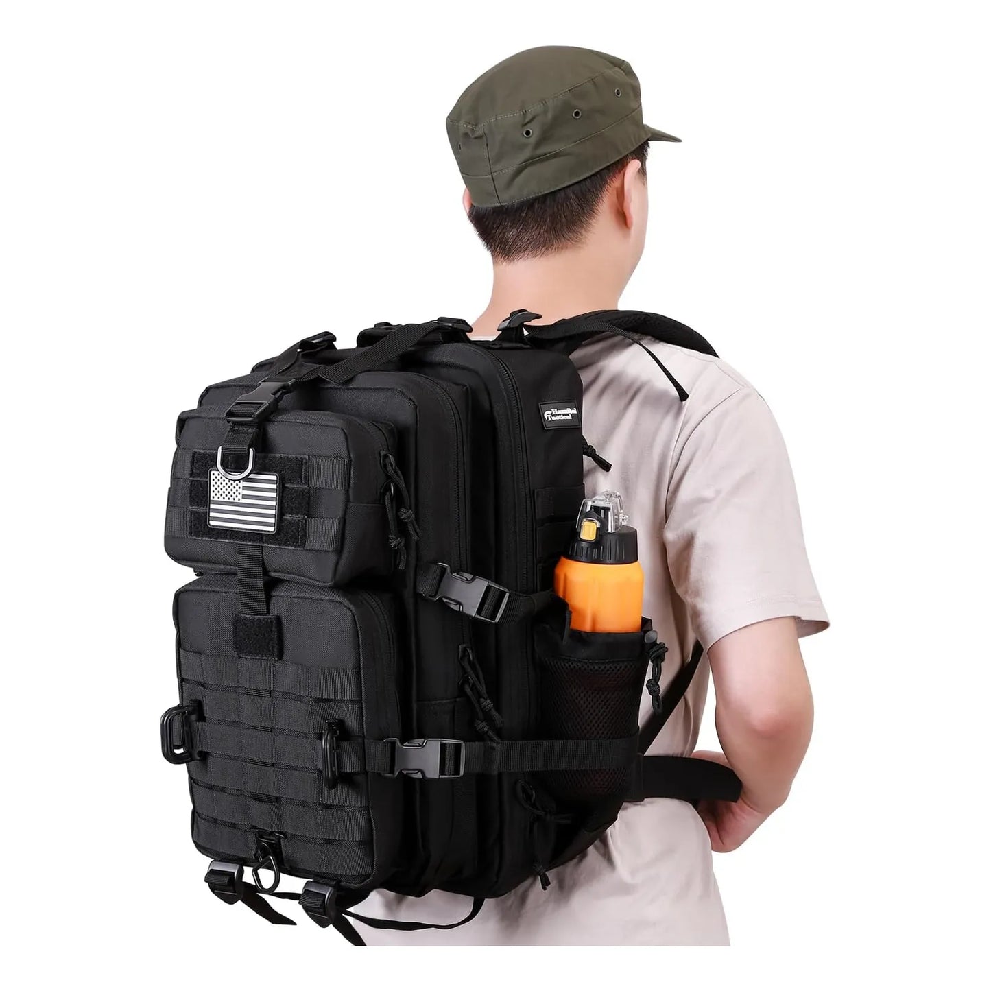 Mochila Táctica Militar 45L Resistente Al Agua Con Sistema MOLLE Y Compartimento Hidratación