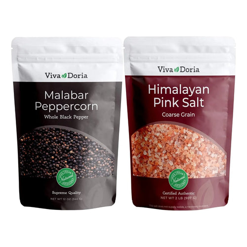 Pimienta Negra Entera Malabar Y Sal Rosa Himalaya Grano Grueso Calidad Premium