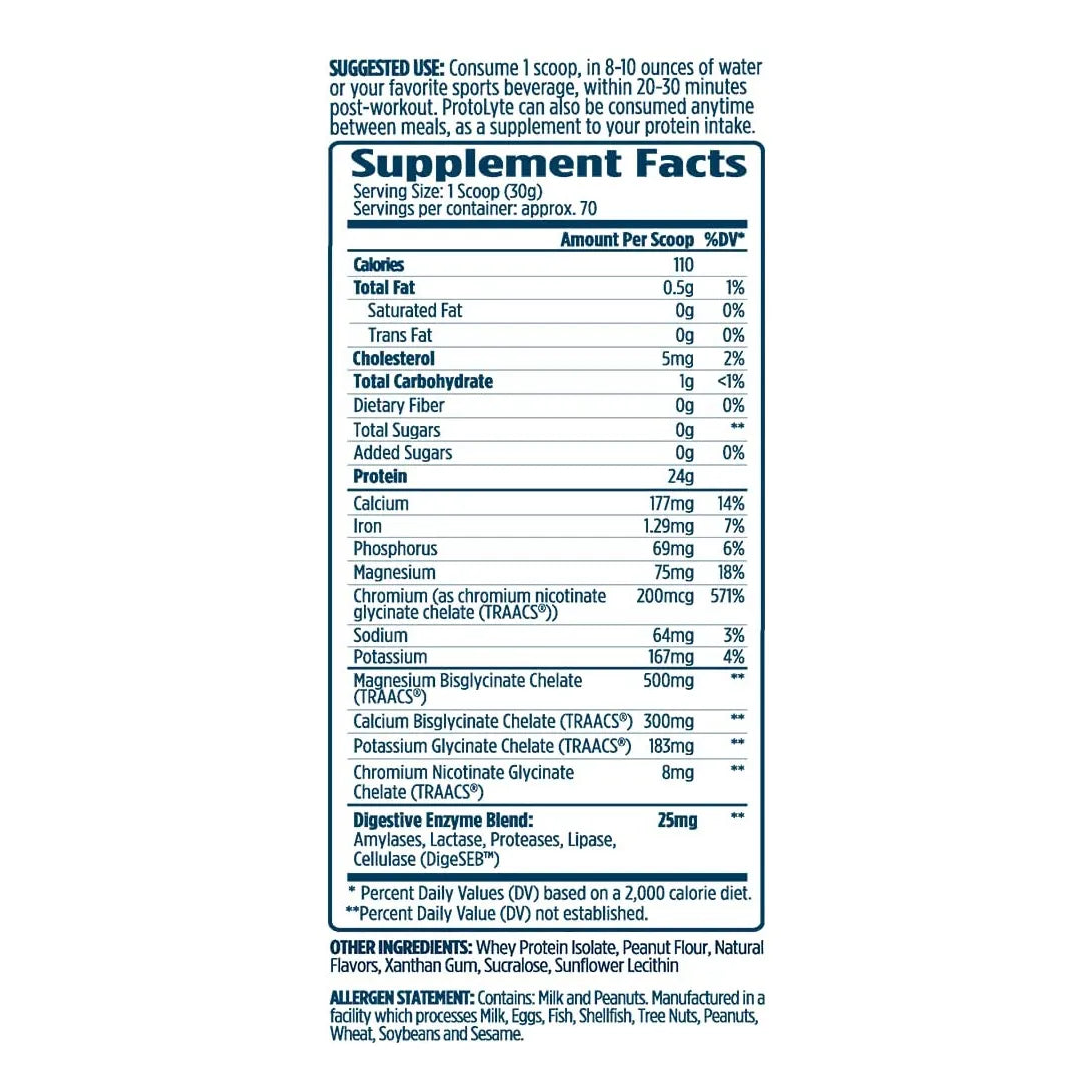 ProtoLyte Proteina Aislada De Suero En Polvo Sabor Mantequilla De Mani Y Vainilla 4.6 Libras Para Musculo Y Recuperacion