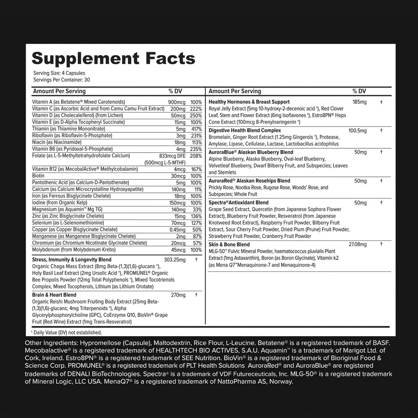 Multivitaminico Integral Femenino 120 Capsulas Apoyo Inmune Y Energia