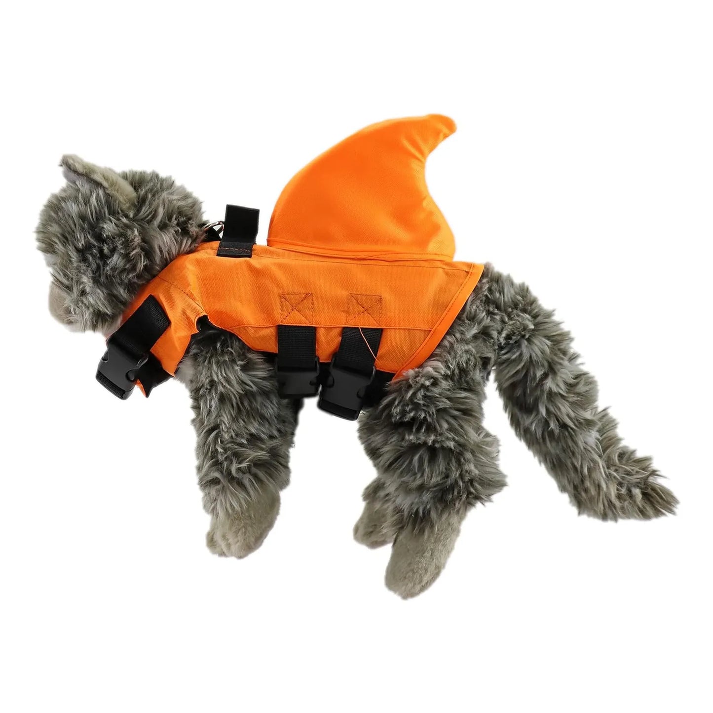 Chaleco Salvavidas Para Mascotas Talla XS Azul Diseño Tiburón Seguridad Flotabilidad