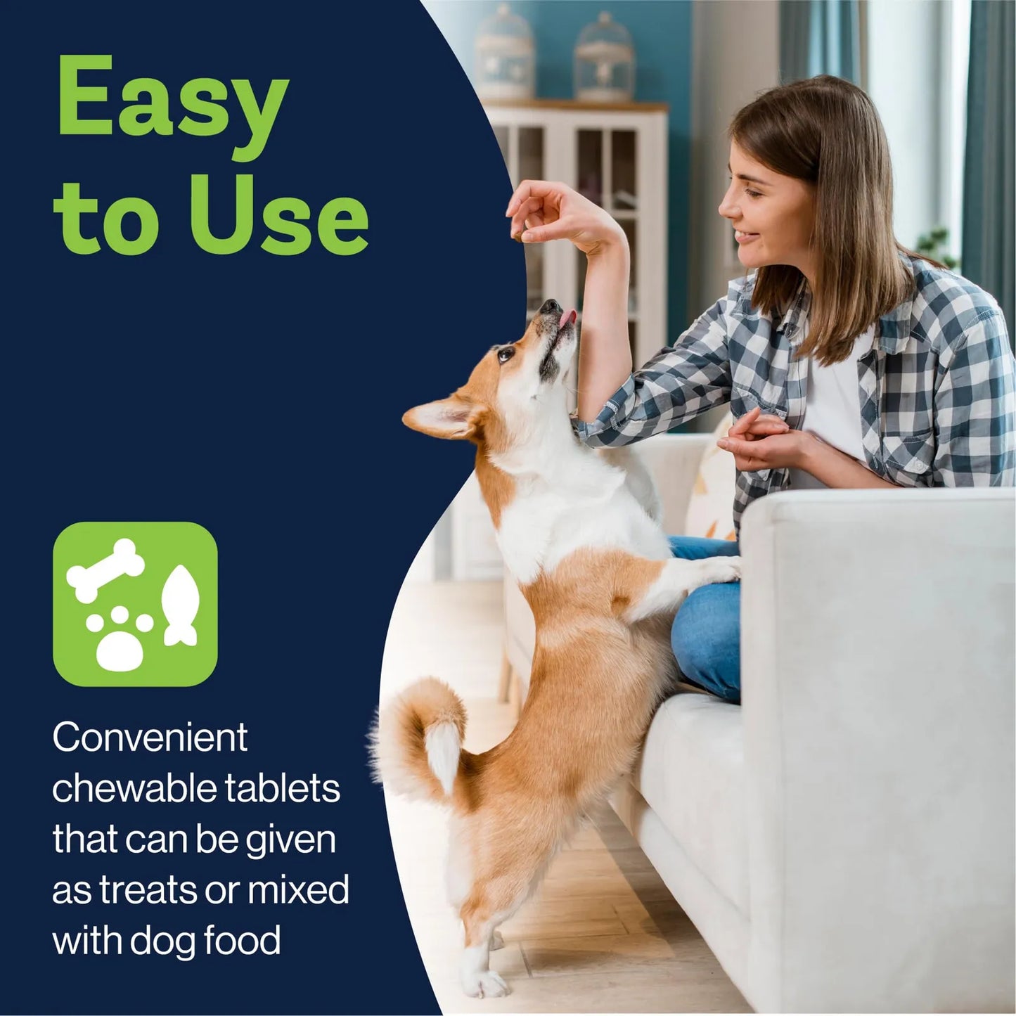 Suplemento Para Perros Cuidado De Caderas Y Articulaciones Sabor Mantequilla De Maní