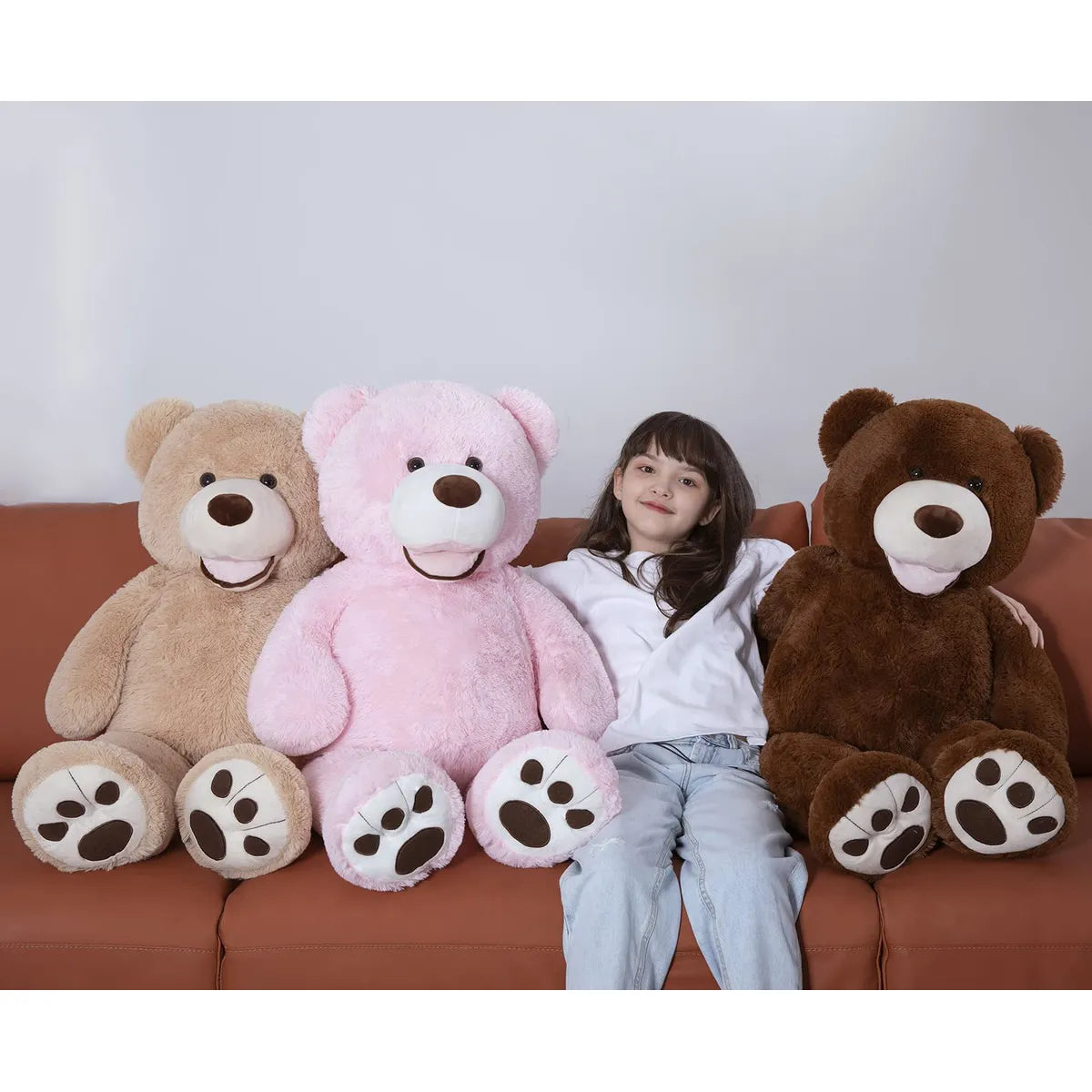Oso De Peluche Gigante Con Luces Morismos Acompaña Juegos Y Sueños