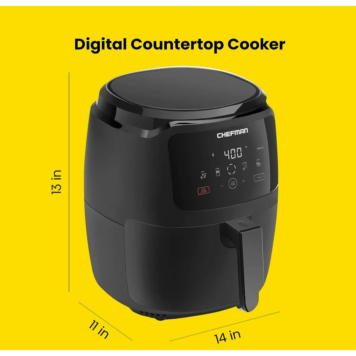 Freidora De Aire Chefman 4 7 Lt Pantalla Tactil Digital Cocina Sin Aceite