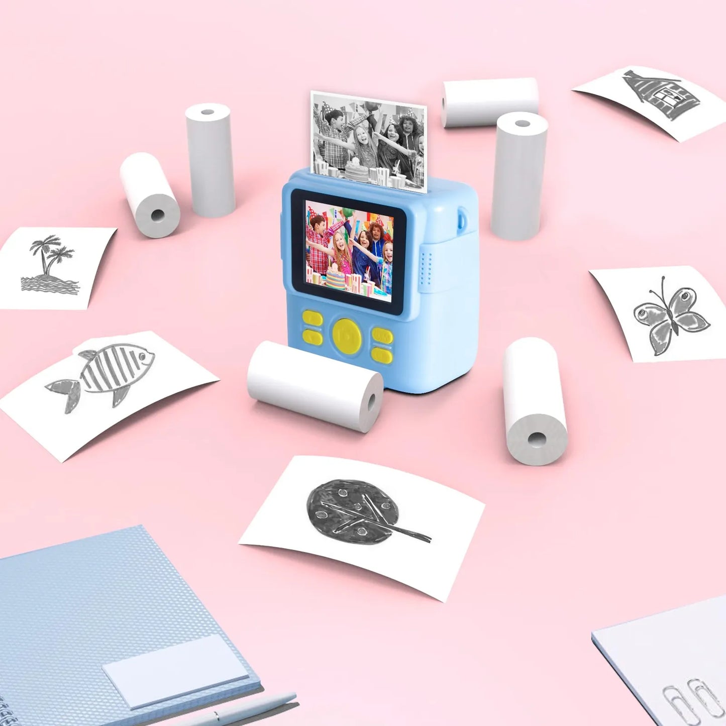 12 Rollos Papel Térmico Impresión Instantánea HD Para Cámara Infantil