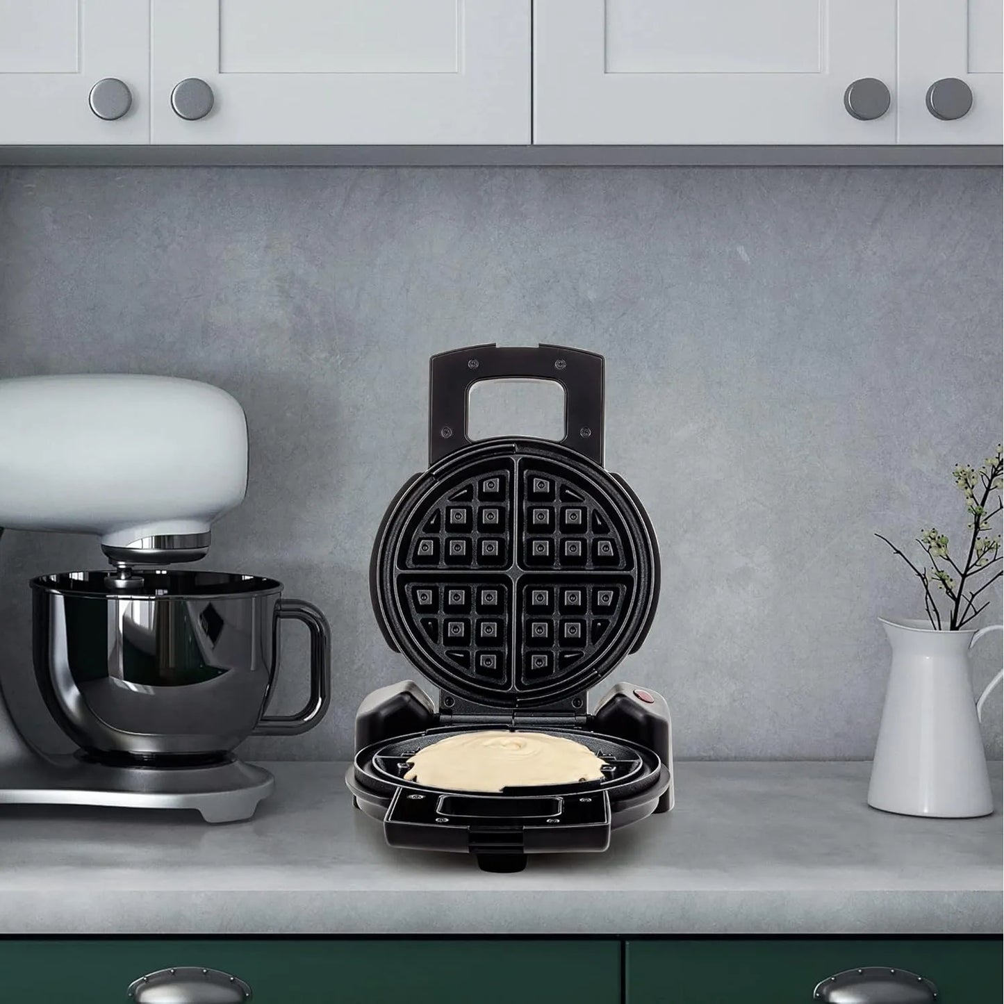 Gofrera Belga Ovente Con Platos Antiadherentes Rotación 180° Para Waffles Perfectos