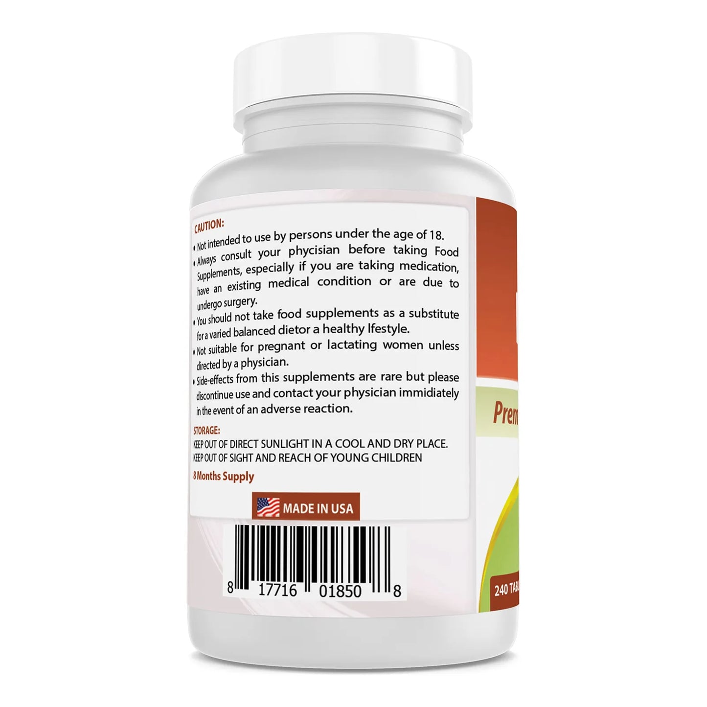 Suplemento De Boro 5 Mg 240 Tabletas Para Huesos Fuertes Y Equilibrio Hormonal