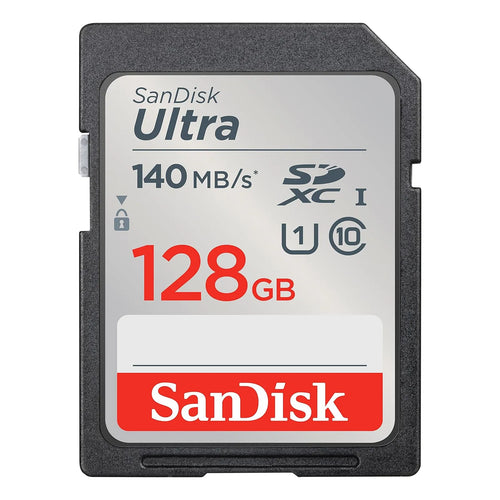Tarjeta De Memoria SanDisk Ultra SDXC 128 GB Velocidad 140 MB/s Full HD