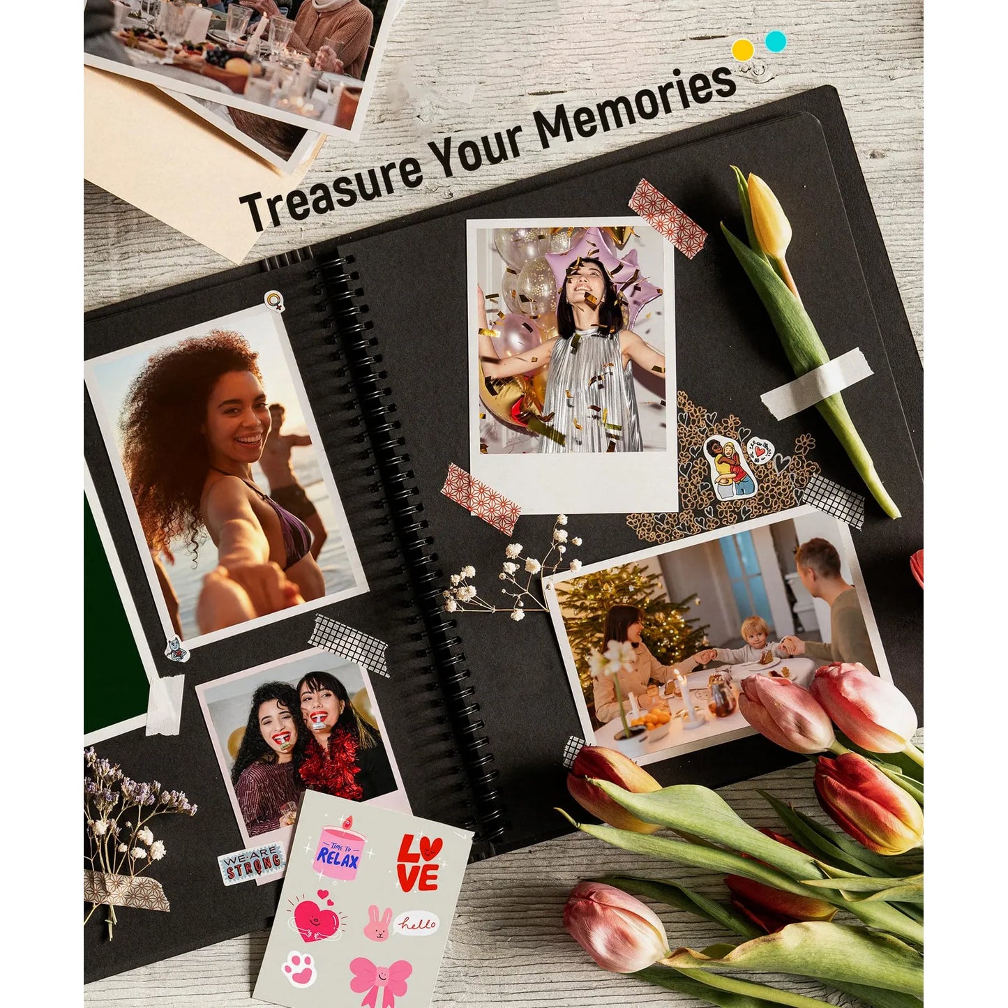 Papel Fotográfico 10x15 Cm Y Cartucho Repuesto Para Impresora DHP512/DHP513 40 Hojas