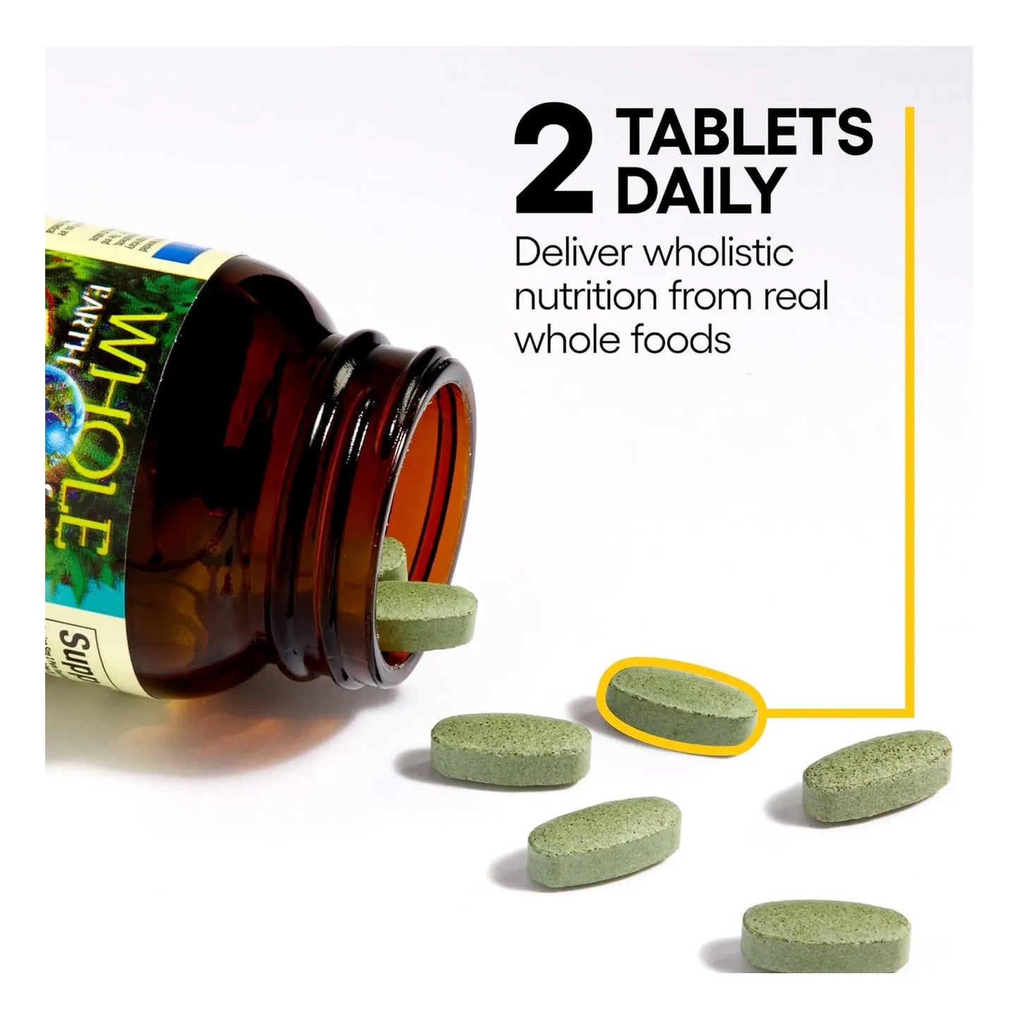Multivitamínico Mineral Para Hombres Mayores De 50 Años Whole Earth & Sea 120 Tabletas