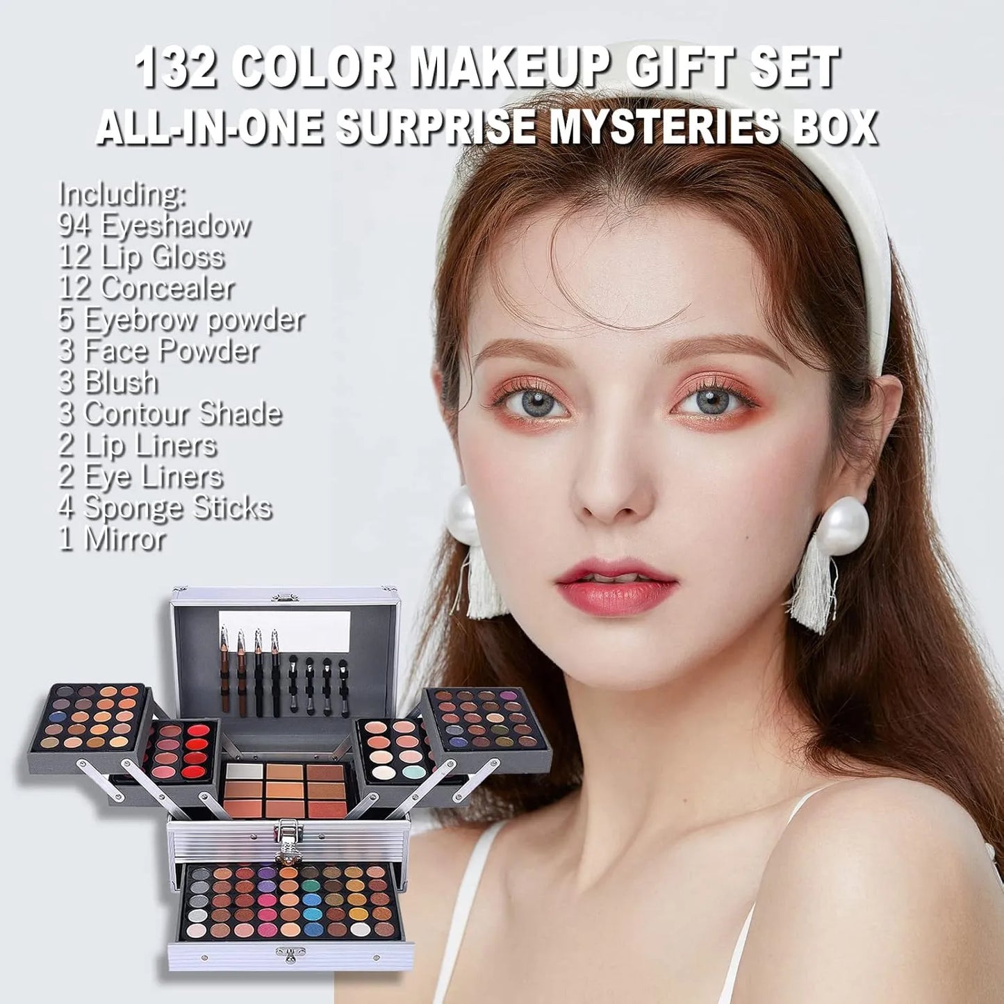 Kit Maquillaje 132 Colores Estuche Profesional Somos Importaciones Gold