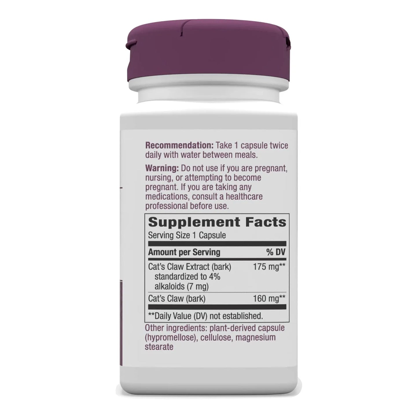 Extracto Uña De Gato 175 Mg Estandarizado 60 Cápsulas Nature's Way
