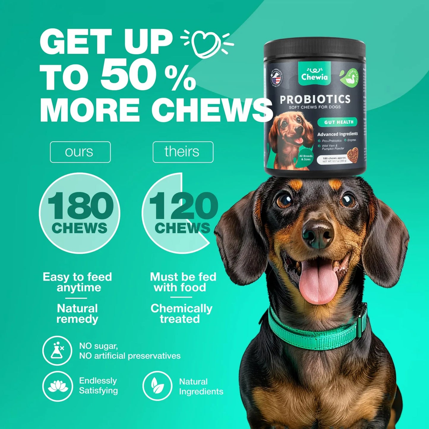 Masticables Probióticos Para Perros Salud Intestinal Digesti Importaciones Gold