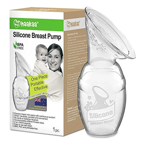 Extractor De Leche Manual Haakaa 4 Oz Succión Natural Compacto Y Silencioso