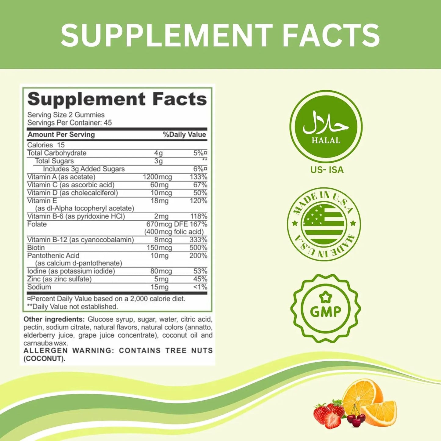 Multivitaminas Halal Gomitas Adultos 90 Unidades Greenfield Nutritions Energia E Inmunidad